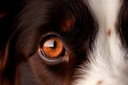 牧羊犬眼睛的特写背景图片