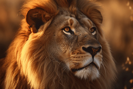 草原雄狮的特写背景图片