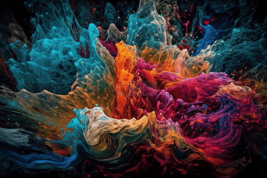 液体色彩抽象背景图片