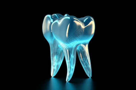 钉牙釉质牙齿的3D模型设计图片