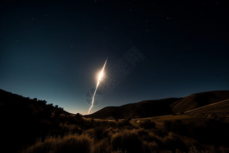 火箭发射天空背景图片