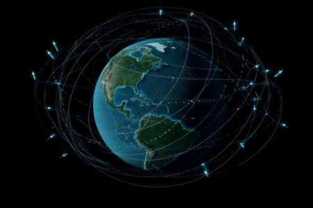 卫星网络设计图地球高清图片素材