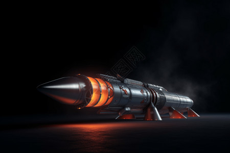 火箭发射能量推力卡通插图背景图片