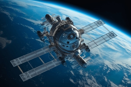 空间站设计图地球高清图片素材