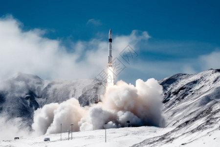 雪山发射的火箭图片