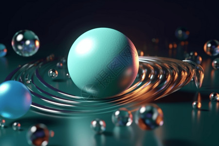 飞球晶体运动圆球高清图片素材