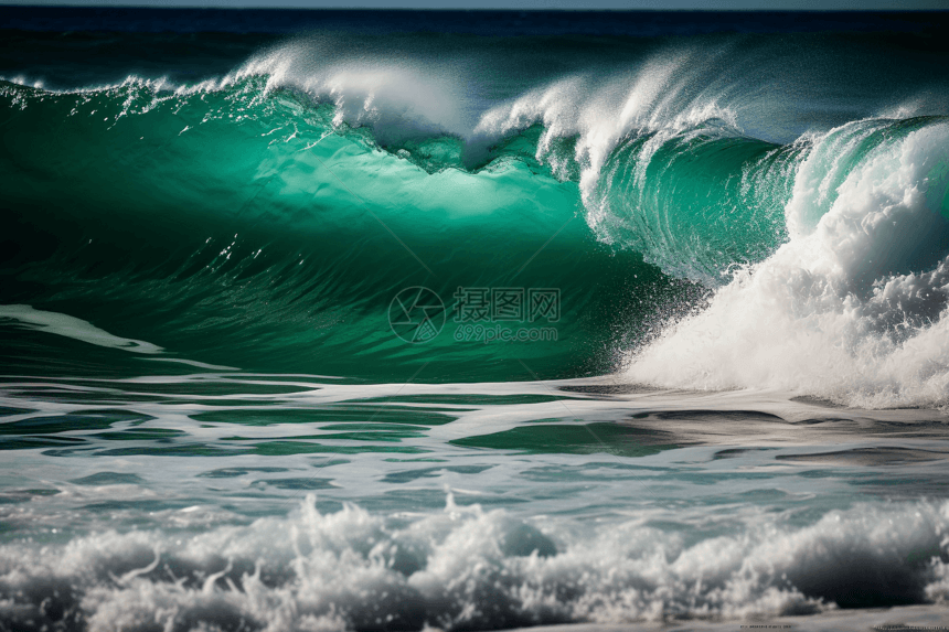 汹涌的海浪图图片