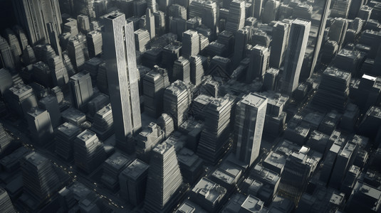 现代城市景观3D设计图背景图片