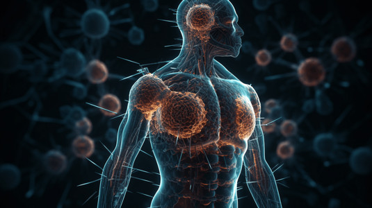 免疫系统防御3D图高清图片