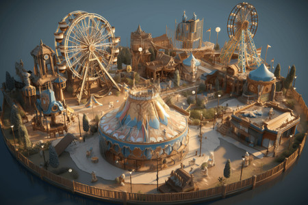 游乐园的模型图片