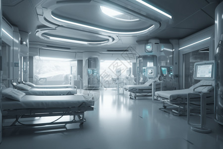 高科技医院诊所背景图片
