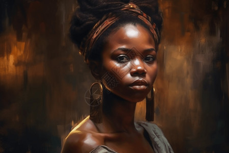非洲人物非洲女性插画