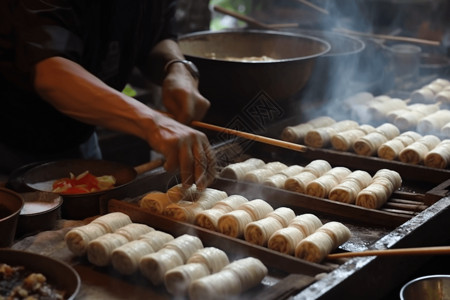 美味的饭卷图片