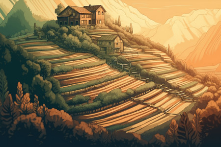 梯田农业图片