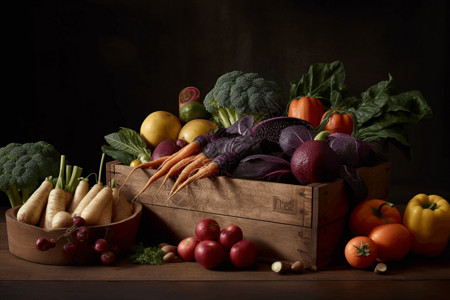 当季农产品蔬菜水果丰收季背景