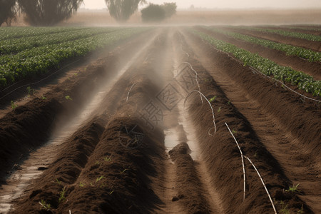 高级农作物灌溉现场高清图片