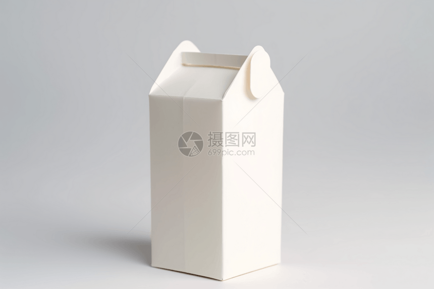 白色的牛奶盒图片