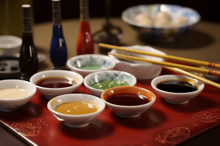 筷子和蘸酱图背景图片