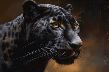 野生的黑豹背景图片