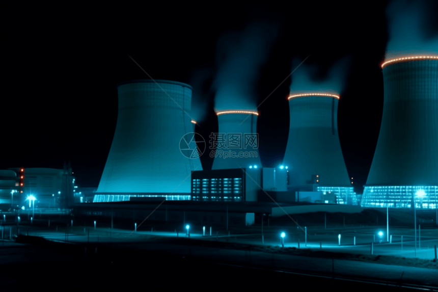 核电站的冷却塔图片