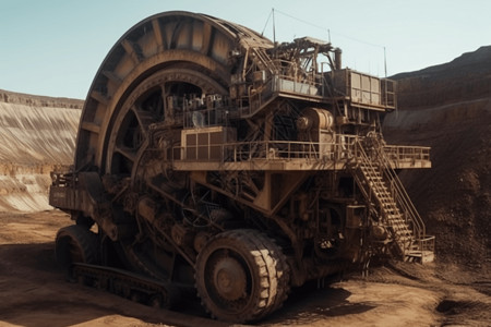 机械采矿作业图片