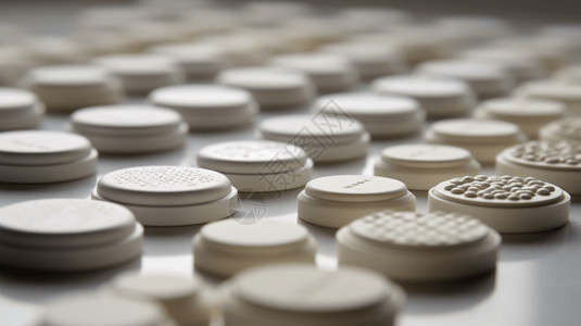 白色药品的3D设计渲染图背景图片