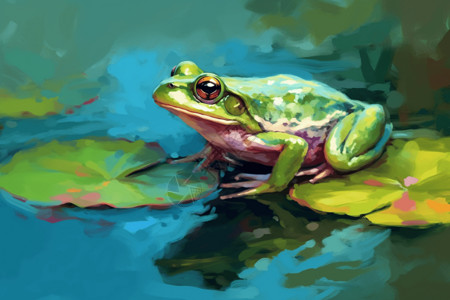 可爱的青蛙插图图片