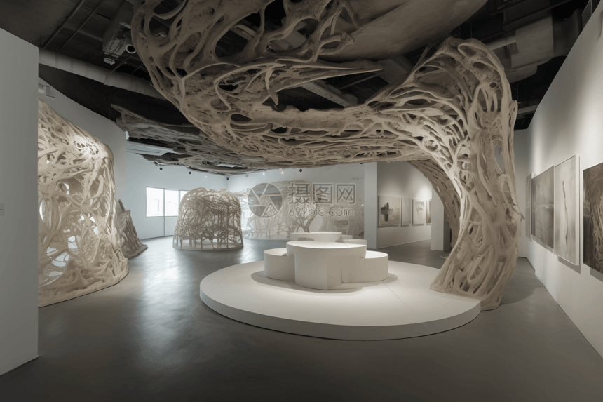 现代艺术画廊3D图图片