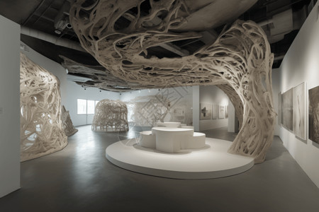 现代艺术画廊3D图图片