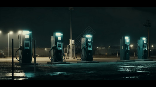 工业园区的的充电站背景图片