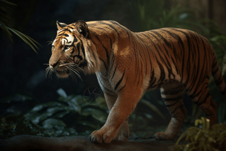 丛林里的老虎图片