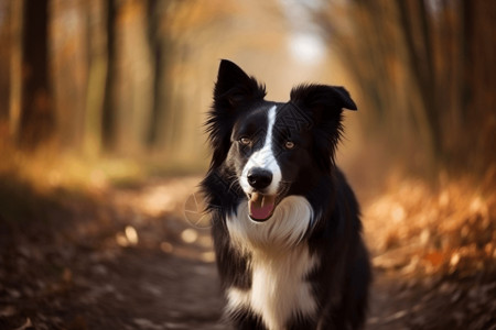 快乐的边境牧羊犬背景图片