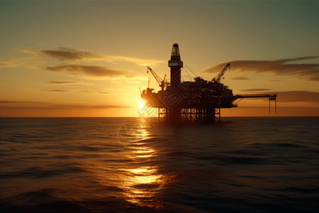 海上开采海上石油钻井背景