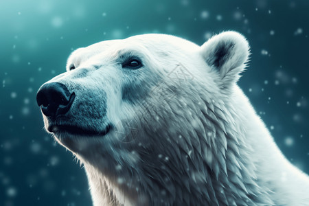 北极熊潜水背景图片