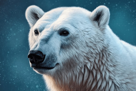 北极熊头部背景图片