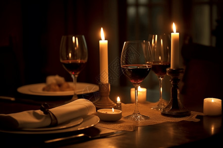 烛光晚餐背景图片