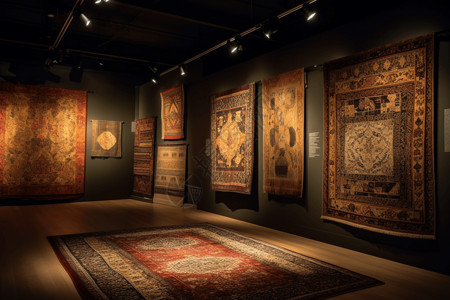 地毯编织艺术馆挂毯的艺术设计图片