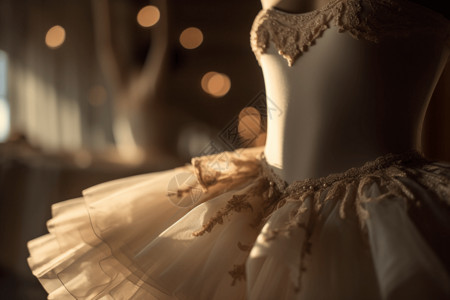 优雅的芭蕾舞裙背景图片