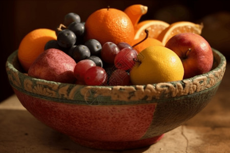 水果碗图背景图片