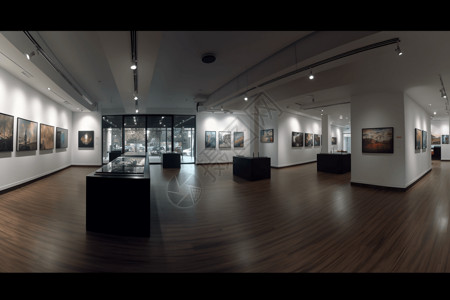 VR博物馆画廊室内VR全景图背景