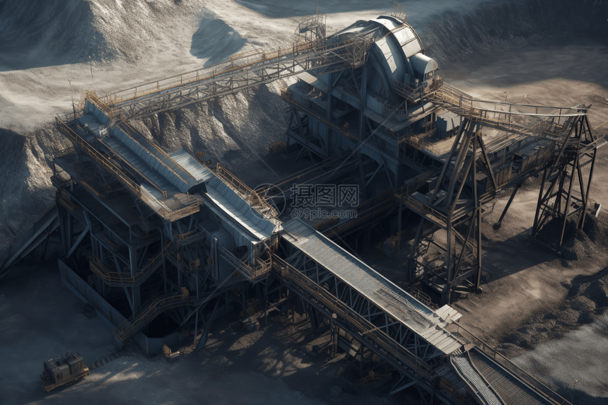 自动化工作的煤矿厂图片