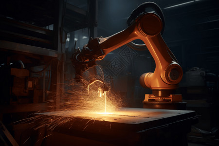 自动焊接未来的自动机械臂焊接设计图片