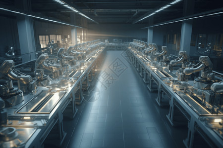 生产线工人自动化的生产线设计图片