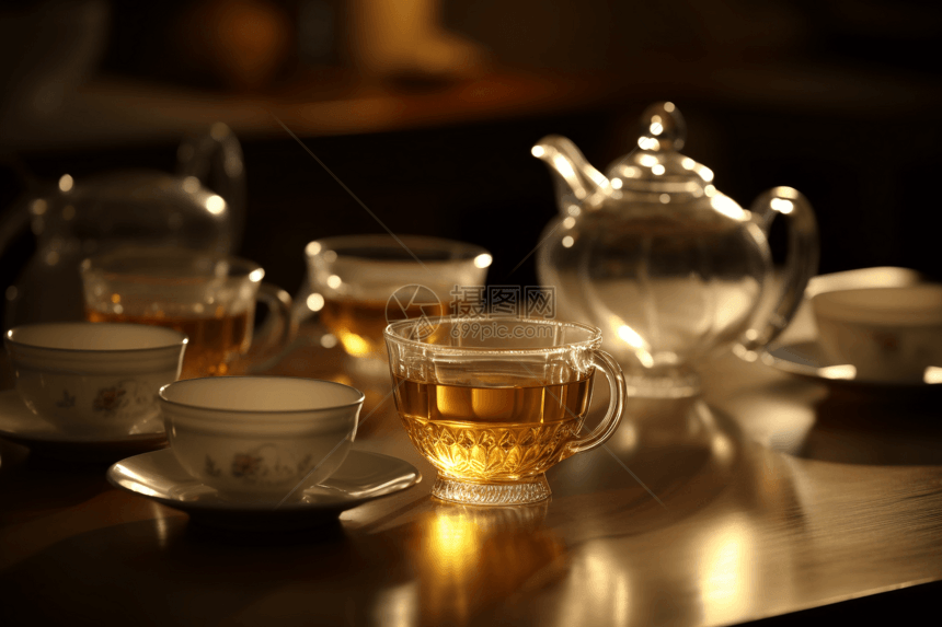 茶壶茶杯3D设计图图片