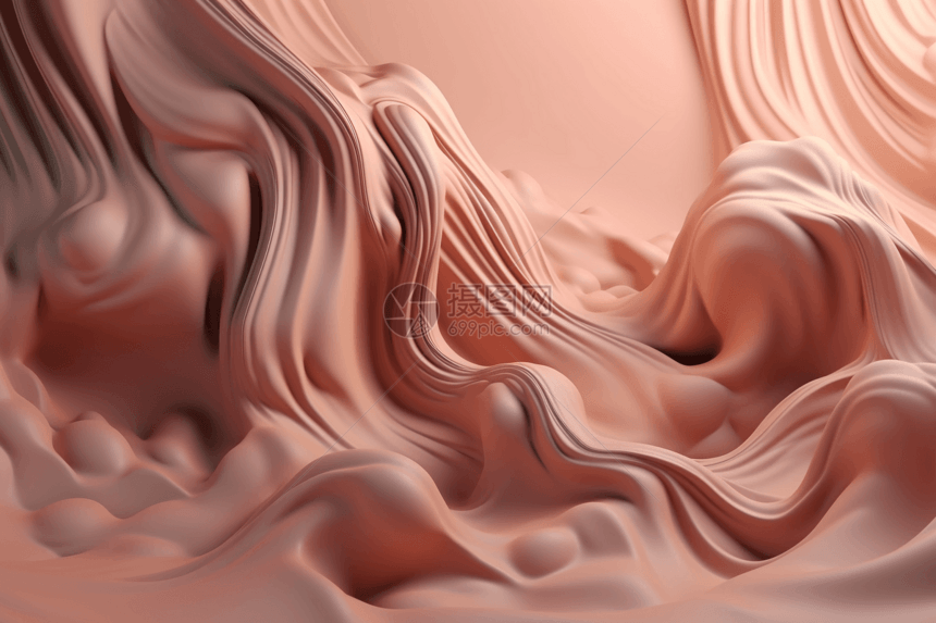 淡粉色3D抽象背景图片