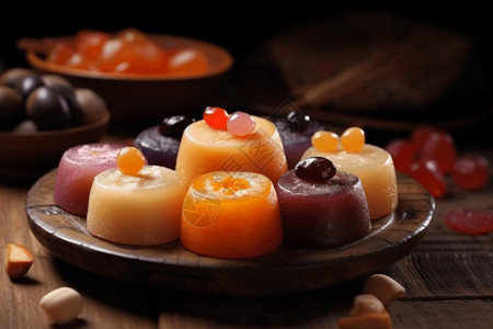 春节食品糯米糕背景图片
