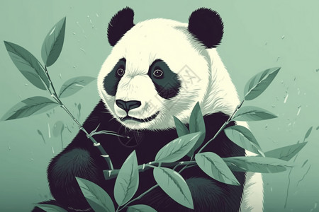 大熊猫要吃竹子图片