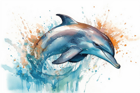 跃出海面的海豚图片