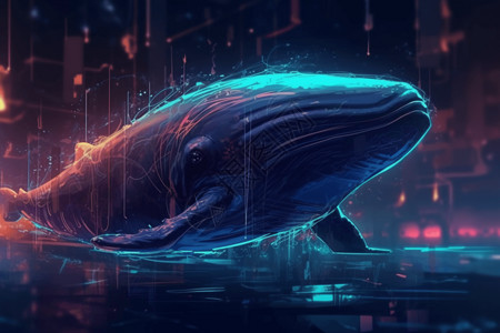 梦幻的鲸鱼背景图片