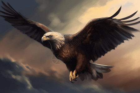 飞翔的老鹰背景图片